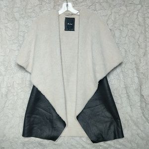 Faux Leather, Faux Fur Vest